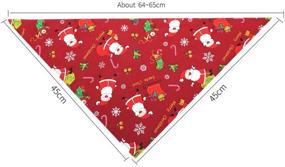 img 2 attached to 🐶 AUPET 3-Pack Christmas Dog Bandanas | Thanksgiving Pet Bandana | Halloween Pet Triangle Scarf Neckerchief | Washable Dog Bibs for Dog and Cat | Professional Bags