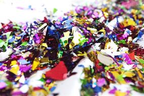img 3 attached to 🎉 Shiny Metallic Confetti in Bulk Jumbo Bag: Sparkly Rainbow Confetti. Created from Lightweight Shredded Foil to Add Glamour to Photoshoots, Birthdays, Engagements, and Surprise Parties.