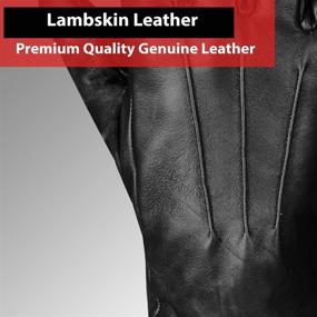 img 1 attached to Premium Lambskin Leather Cashmere Driving