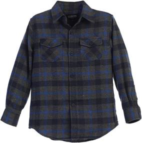 img 2 attached to 👕 Gioberti Sleeve Plaid Flannel Coral Boys' Clothing: Stylish Tops, Tees & Shirts