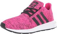 👟 adidas originals kids girl's swift run j (big kid) shock pink/black - stylish and comfortable sneakers for fashionable girls logo