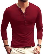 👕 men's clothing: ytd casual henley fashion t-shirt, perfect for stylish comfort logo