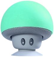 🍄 портативная грибная колонка: tinyfin мини-беспроводная колонка bluetooth с функцией присоски в зеленом цвете для смартфонов логотип