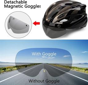 img 1 attached to 🚴 Shinmax Bike Helmet with LED Rear Light and Detachable Visor – Lightweight, Adjustable, and Portable Cycling Helmet for Men and Women