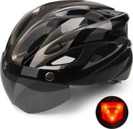 🚴 shinmax bike helmet with led rear light and detachable visor – lightweight, adjustable, and portable cycling helmet for men and women logo