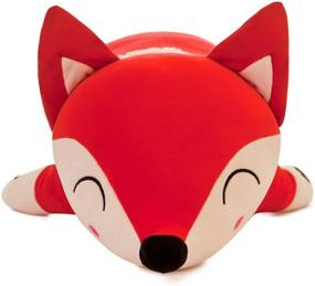 img 1 attached to 🦊 Red Plush Fox Stuffed Animals Toys, Hugging Animal Pillows Dolls - 13 Inches