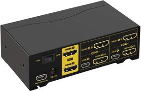 img 3 attached to CKL HDMI KVM Switch 2 Port Dual Monitor 4K 60Hz with Audio, 2x2 PC Monitor Keyboard Mouse Selector and 2 USB 2.0 HUB (Model: CKL-922HUA-2)