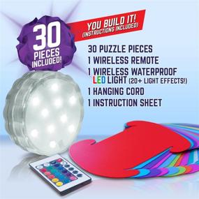 img 2 attached to 🌈 GEOSPHERE 9 Inch Puzzle Lamp Kit: Complete with Wireless Smart Color Changing LED Light - Rainbow