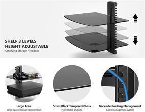 img 2 attached to Fenge 2-Tier AV Wall Mount Shelf Stand: Organize and Display Your AV Receiver, Xbox, Cable Boxes, and Gaming Systems with Black Bracket