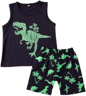 🦖 quirky guyay cartoon dinosaur sleepwear: boys' clothing ensuring comfy and fun nights logo