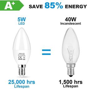 img 3 attached to 💡 E12 LED Candelabra Light Bulbs - High Brightness 40 Watt Equivalent