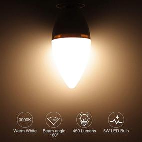 img 2 attached to 💡 E12 LED Candelabra Light Bulbs - High Brightness 40 Watt Equivalent