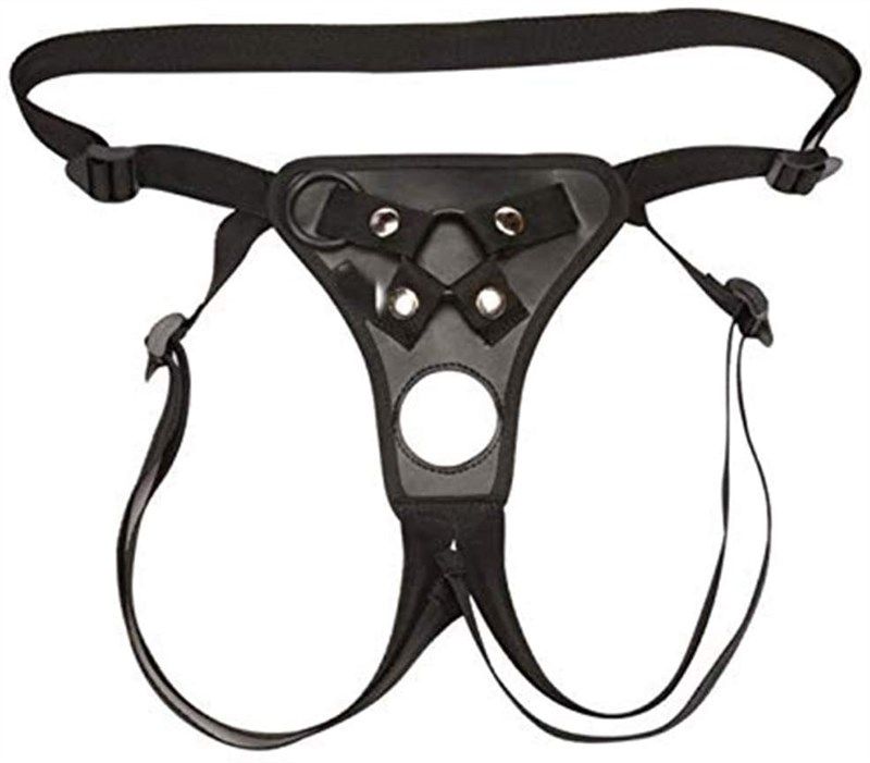 👖 black unisex strap-on harness belt pants with strapless panties (black2) - improved seo logo