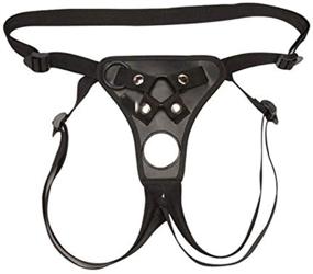 img 1 attached to 👖 Black Unisex Strap-on Harness Belt Pants with Strapless Panties (Black2) - Improved SEO