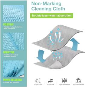 img 1 attached to 12-Pack Nanoscale Fish Scale Microfiber Cleaning Cloths - Streak-Free, Reusable & Lint-Free for Cars, Glass, Windows, Mirrors, Screens, Kitchen Dishes (12 x 16'')