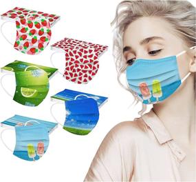 img 4 attached to Fruit Disposable Face_Masks Summer Adults