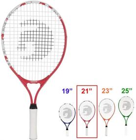 img 4 attached to 🎾 Gamma Sports Junior Tennis Racquet: Quick Kids 19 Inch Tennis Racket - Prestrung Youth Tennis Racquet for Boys and Girls - 93 Inch Head Size