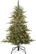 🎄 puleo international 4.5ft pre-lit aspen fir artificial christmas tree with 250 clear lights - ul listed & green logo