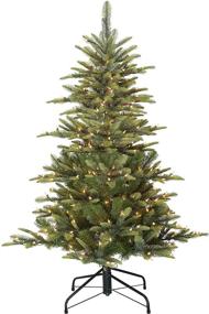 img 4 attached to 🎄 Puleo International 4.5ft Pre-Lit Aspen Fir Artificial Christmas Tree with 250 Clear Lights - UL Listed & Green