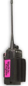 img 1 attached to Walkie Caddie (Pink) - Accessory Pouch for Motorola CP 200 and Most Walkie Talkies - Black/Pink Bungee