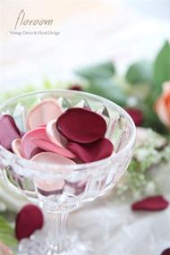 img 1 attached to 🌹 Floroom Silk Rose Petals: Burgundy Maroon Wedding Decorations for an Enchanting Floral Ambiance