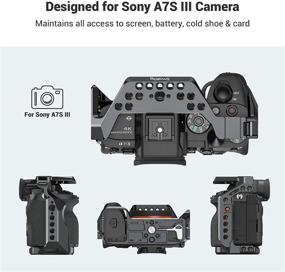 img 1 attached to Enhance Your Sony Alpha 7S III with SMALLRIG Camera Cage Kit Master Kit - HDMI Cable Clamp, NATO Rail, and Top Handle Included!