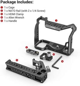 img 3 attached to Enhance Your Sony Alpha 7S III with SMALLRIG Camera Cage Kit Master Kit - HDMI Cable Clamp, NATO Rail, and Top Handle Included!