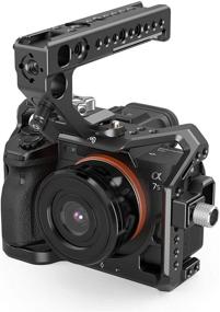 img 4 attached to Enhance Your Sony Alpha 7S III with SMALLRIG Camera Cage Kit Master Kit - HDMI Cable Clamp, NATO Rail, and Top Handle Included!