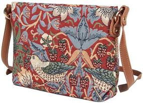 img 3 attached to 🍓 Signare Women's Handbags & Wallets and Satchels with Adjustable Cross Body Strap in Strawberry Tapestry Design