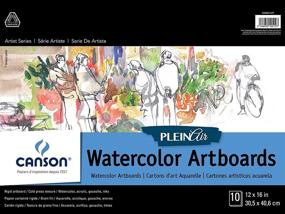 img 1 attached to 🎨 10 планок Canson Plein Air Watercolor Art Board Pad для акварели, туши, гуаши и акрила размером 12 х 16 дюймов.