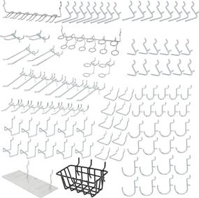 img 4 attached to 🔧 HILTEX 53108 Metal Pegboard Hooks and Accessories Set: A Versatile 100-Piece Hanging Tool Set for Optimum Garage Organization, Wall Hanging, Shelving, and Craft Organizing!