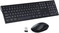 💻 z-litong wireless keyboard mouse combo - 2.4ghz ultrathin full-size 109 keys keyboard and ergonomic 3 level del adjustable silent mouse with usb receiver for windows, laptop, pc (black) logo