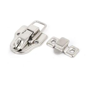 img 1 attached to 🔒 Pack of 2 Metal Spring Loaded Latches Catch Toggle Hasp for Wood Box Toolbox Cabinet – uxcell A16122100ux0414