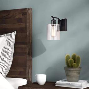 img 1 attached to Brighten Up Your Space with Berliget 2 Pack Farmhouse Industrial Black Wall Sconces