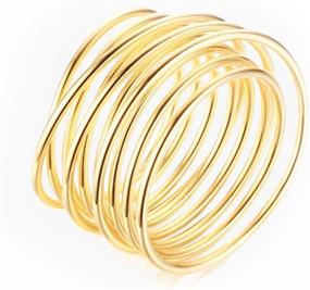 img 1 attached to 💍 Handmade 14K Gold Filled Wrap Band - Gold Plated Intertwined Crisscross Statement Ring, Overlapping Crossover Knots, Wire Wrapped Entwined Design