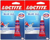 loctite heavy duty threadlocker 0.2 oz blue 242 - ultimate strength & secure fastening - 2 pack logo