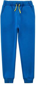 img 4 attached to UNACOO Unisex Healthy Fabric Joggers Boys' Clothing for Pants
