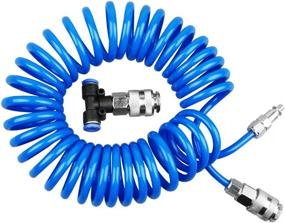 img 3 attached to Powerful Beduan Air Blow Gun Kit with 16ft Pneumatic Pu Hose: Heavy-Duty Air Duster Gun for Air Compressors