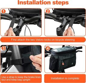 img 1 attached to 🚲 Bike Handlebar Insulated Bag: Waterproof Front Phone & Cooler Storage Pouch with TPU Touch Screen for Cycling & Outdoor Adventures