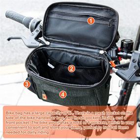 img 3 attached to 🚲 Bike Handlebar Insulated Bag: Waterproof Front Phone & Cooler Storage Pouch with TPU Touch Screen for Cycling & Outdoor Adventures