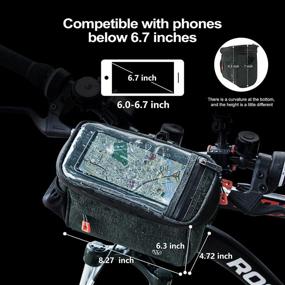 img 2 attached to 🚲 Bike Handlebar Insulated Bag: Waterproof Front Phone & Cooler Storage Pouch with TPU Touch Screen for Cycling & Outdoor Adventures