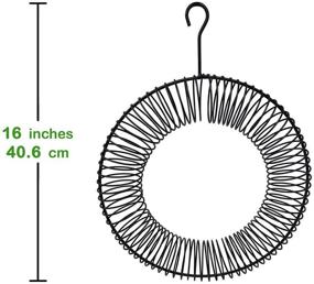 img 2 attached to 🐰 Вешающийся ореховый венок для кормления птиц серого кролика длиной 16 дюймов - стойкий к ржавчине и ультрафиолету, погодостойкий, из прочной стали с черным цветом и отверстием для цельного ореха, с крюком для подвешивания.