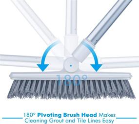 img 2 attached to 🧹 Efficient Gap Dust Cleaning Brush with Extension Arm - Ideal for Wall, Tile, Floor, Window, Door, and Narrow Gap Areas