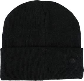 img 1 attached to Stylish Bioworld ACDC Embroidered Logo Cuff Beanie: Classic Black Edition