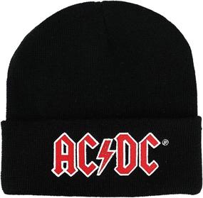 img 2 attached to Stylish Bioworld ACDC Embroidered Logo Cuff Beanie: Classic Black Edition