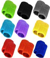 🏋️ obmwang 18 piece colorful cotton sweatbands: ideal wristbands for gym, yoga, football, and more! logo