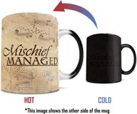 🔮 harry potter morphing mugs - hogwarts magical marauder's map - heat sensitive ceramic color changing coffee tea mug with parchment paper reveal - 11 oz logo