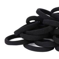 🎀 zborh 50pcs black hair ties for women, seamless hair bands, elastic ponytail holders, no damage for thick hair – enhance seo logo