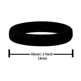 img 2 attached to 🎀 ZBORH 50PCS Black Hair Ties for Women, Seamless Hair Bands, Elastic Ponytail Holders, No Damage for Thick Hair – Enhance SEO