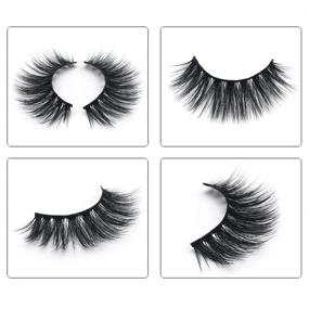 img 2 attached to 🔥 Wholesale Handmade 3D Mink Lashes - Luxurious Wispy Natural Cross False Lashes Pack: Reusable, Thick, Long (15 Pairs/3 Pack)